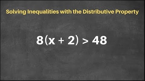 Solving Inequalities with the Distributive Property