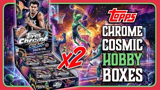 PLANETARY PURSUIT & SSP!? ….25/26 Topps Chrome Cosmic Hobby Box x2! 🚀 💫