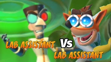 Crash Bandicoot Crash on the run - Lab Assistant Vs Lab Assistant