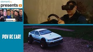 First Person View RC Car with PS1 Steering Wheel