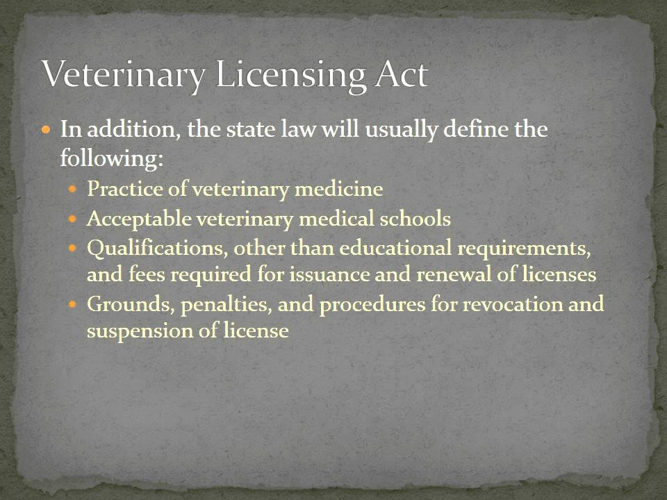 Laws Related to Veterinary Practice YouTube
