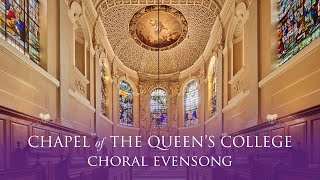 Choral Evensong Live from Queen's on Friday 12 June 2026