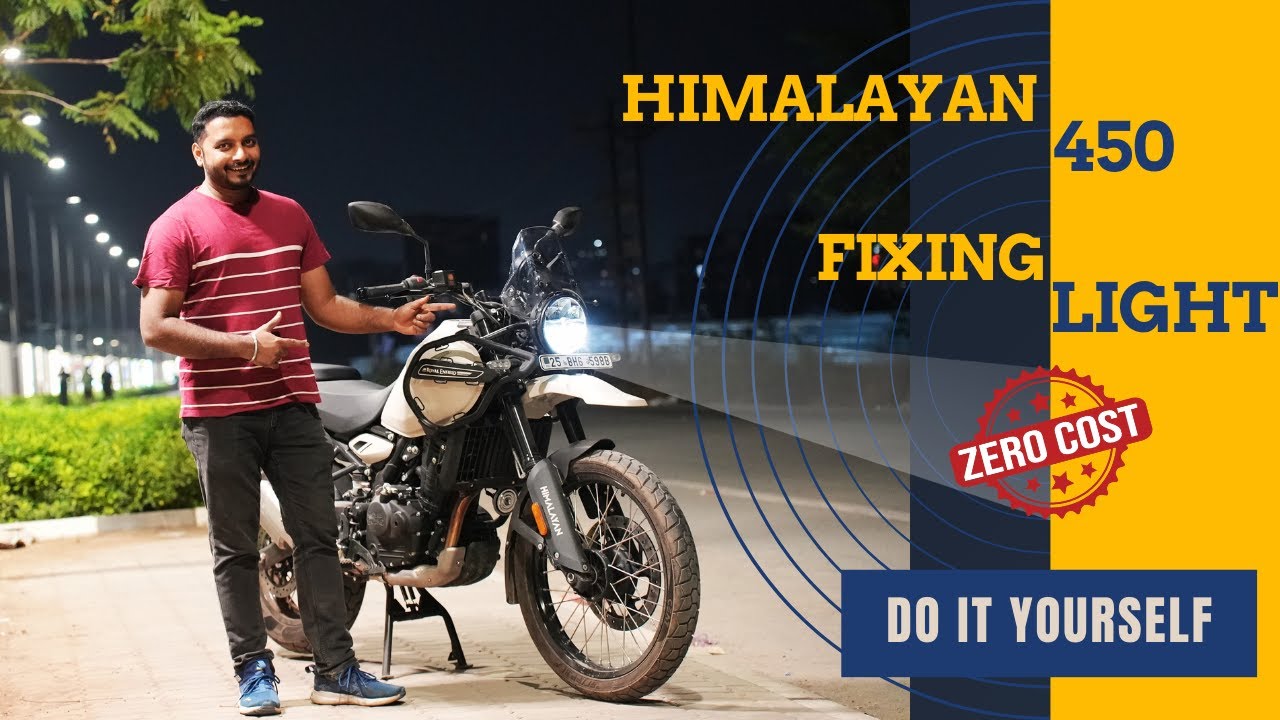 How To Fix Royal Enfield Himalayan 450 Head Light Yourself | No Additional Fog/Aux Lights required?