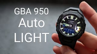 Auto Light on G-Shock GBA-950 , How to Enable or Disable Automatic Backlight when twisting Wrist