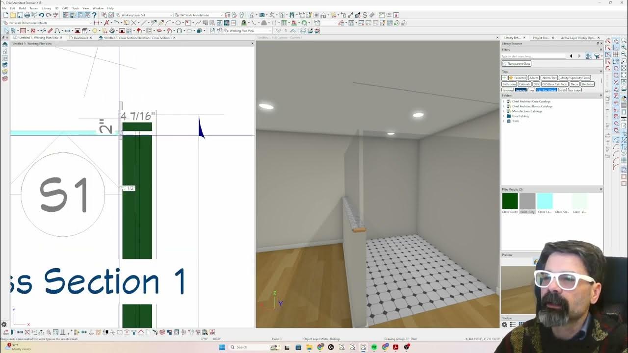 How to Connect Shower Glass Walls Chief Architect YouTube