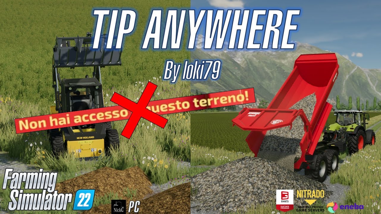 FS22 ⚙️ TIP ANYWHERE: scaricare (e caricare) ovunque (...e non solo) by Loki79 -  [PC]