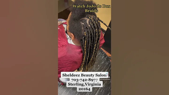 Watch JoJo do Box Braids on this client Sheldeez Beauty Salon 703-742-8977 or text 703-731-0446