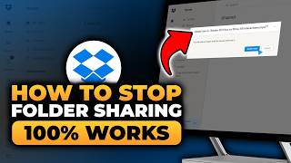 How To Stop Folder Sharing Dropbox (FAST & EASY) | 100% WORKS | NO Yapping, To The Point!