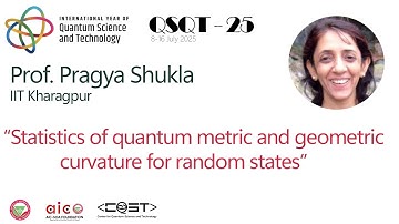 Statistics of quantum metric and geometric curvature for random states | Prof. Pragya Shukla | QSQT