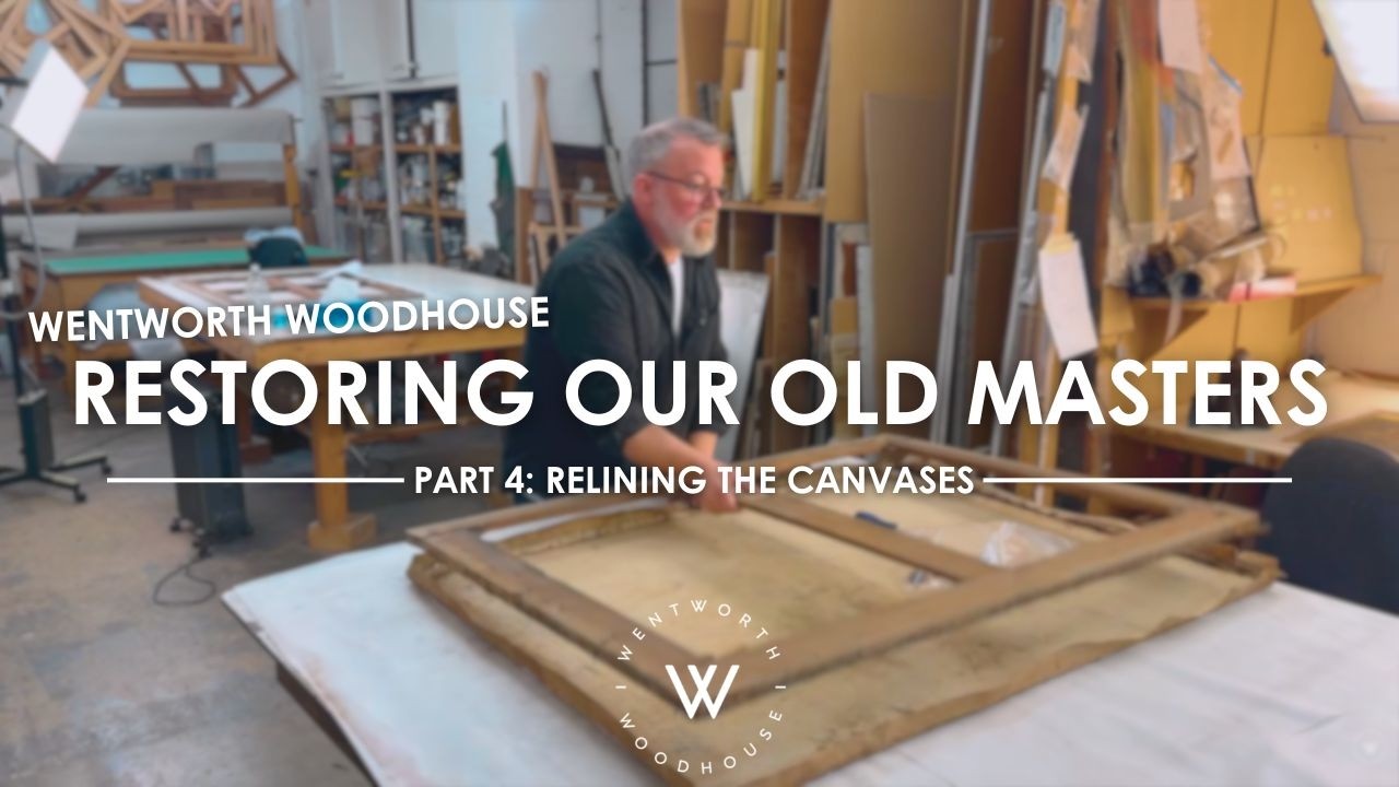 Реставрация работ наших старых мастеров - Часть 4: Перетяжка холстов | #wentworthwoodhouse |