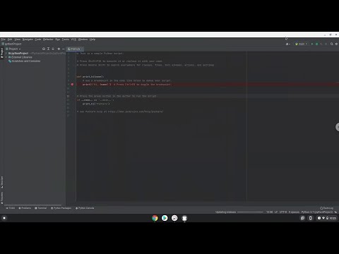 How to install Pycharm 2021 on a Chromebook - Community Edition