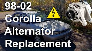 How to Replace Alternator on 1998-2002 Toyota Corolla/Chevy Prizm - 1ZZFE Engine - All Steps 1997 Geo Prizm Alternator Replacement
