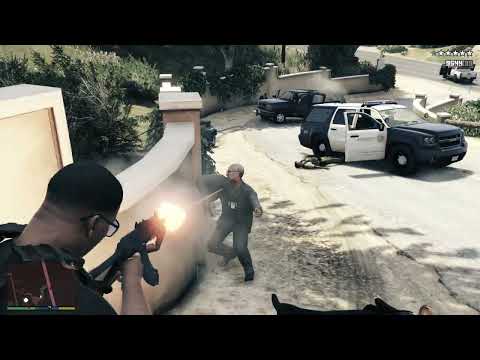 GTA 5 - Madrazo Ranch Cartel Shootout + Ten Star Escape
