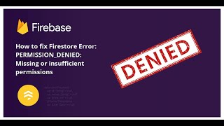 FIX Firebase Permission Error The caller does not have permission to execute the specified operation Wealth