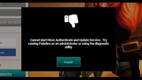 Cannot Start Hirez Authenticate and Update Service