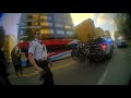 Columbus Police clear Protesters from surrounding Police Cruiser