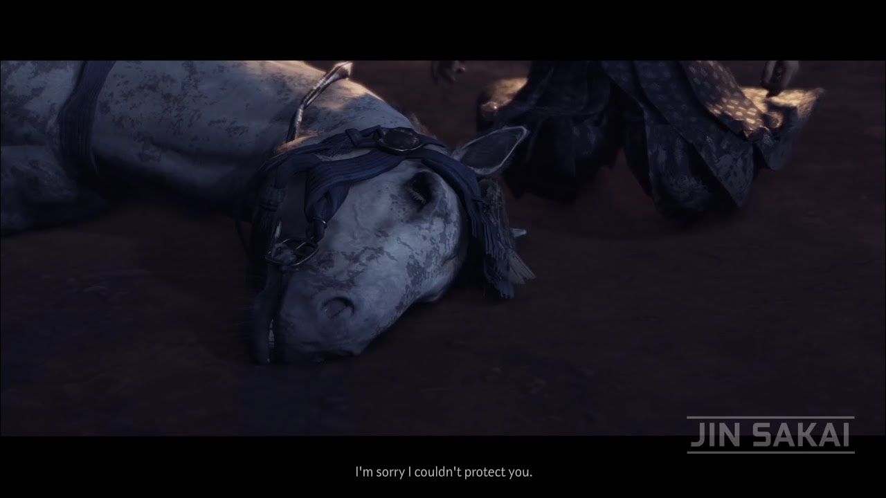 Jin's Horse Death Scene Ghost of Tsushima YouTube