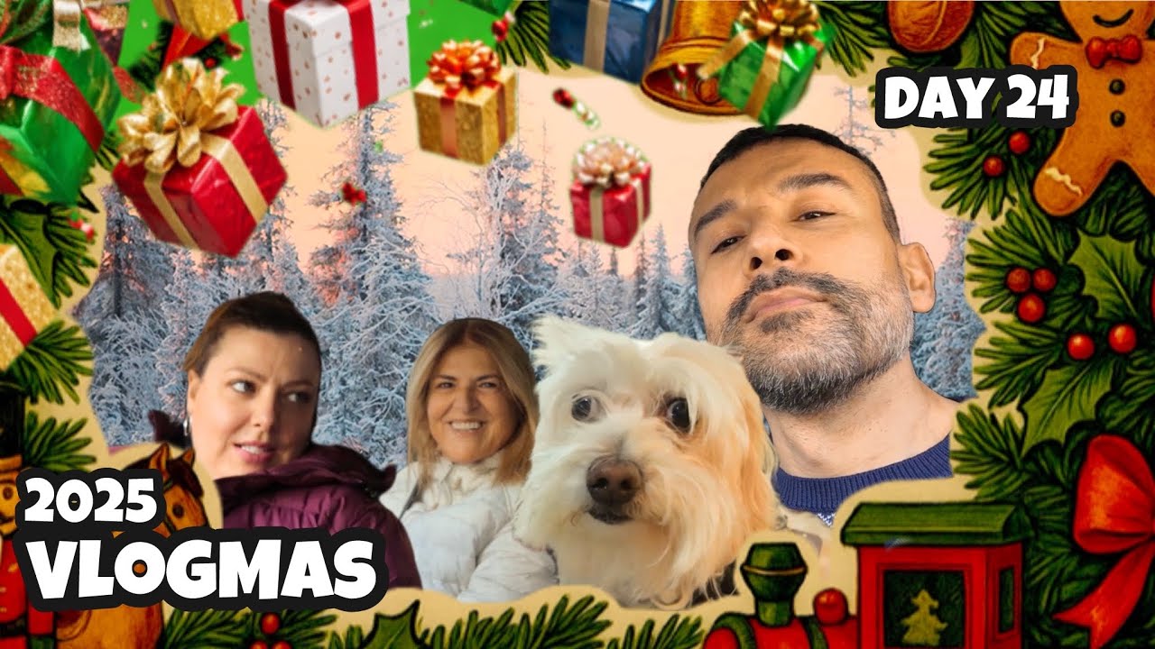 ΠΗΡΑΜΕ ΔΩΡΑ & HOT DOG ΜΕ FREDDO CAPPUCCINO! 🎁🌭🧋🎄✨ #vlogmas2025 #day24 