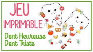 Jeu à Imprimer - Dent Heureuse et Malheureuse - Printable Game Happy Teeth Sad Teeth screenshot 3