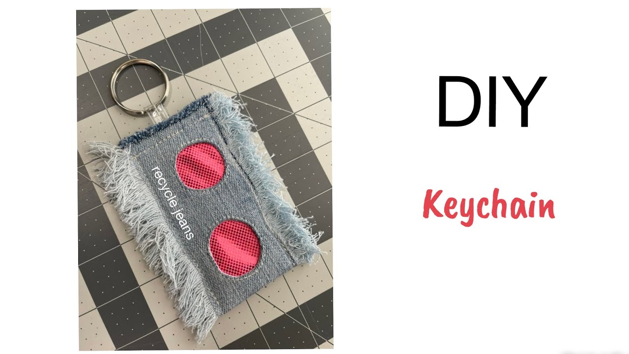 【COLOR iN ID】dust keyring jeans DIY KEYCHAIN DENIM #diy#sewingtutorial#handmade - YouTube