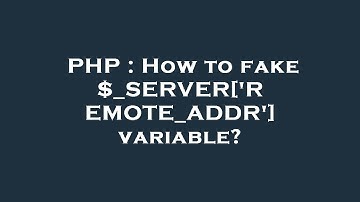 PHP : How to fake $_SERVER[