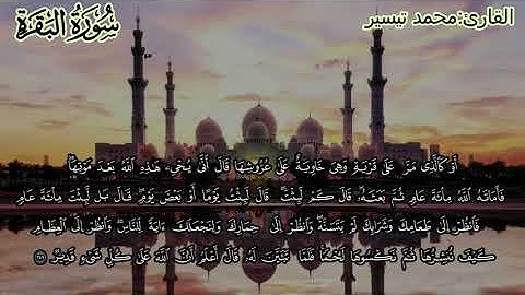 ما تيسر من سورة البقرة،القارئ محمد تيسير