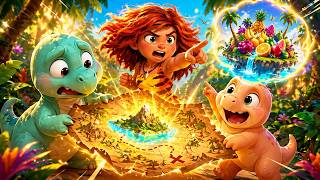 LOST Map DISCOVERY! A Wild Adventure Leads to a SECRET Fruit Island 🍍🌴✨ | The Croods Cartoon