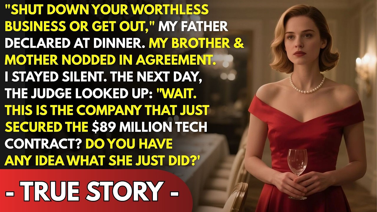 AT DINNER, MY DAD FORCED ME INTO BANKRUPTCY COURT—THEN THE JUDGE FROZE WHEN I SAID MY COMPANY’S