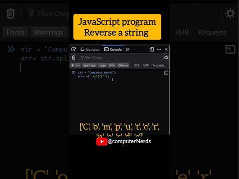 Most used JavaScript program on string in Hindi (Reverse a string) #javascript #coding