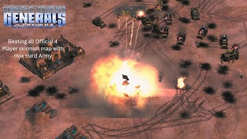 Beating all ZH Official Map with max Hard Army part 4