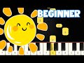 You are my sunshine  folk song  beginner piano tutorial  easy piano