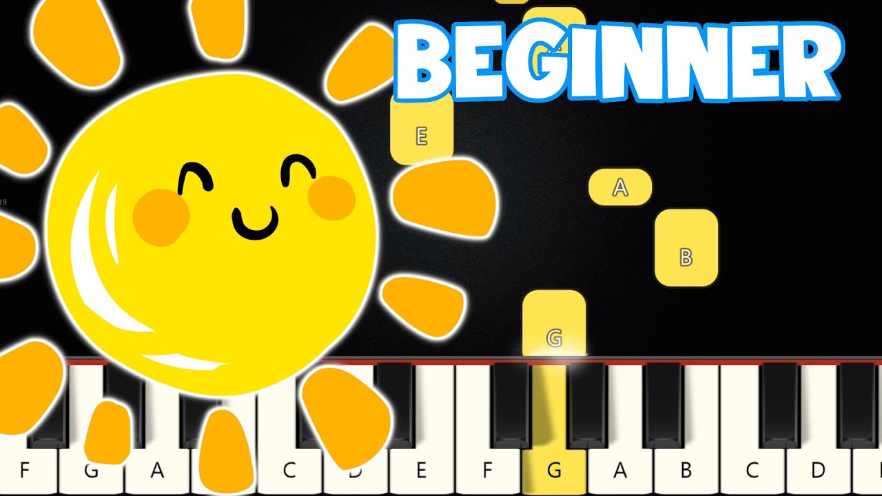 You Are My Sunshine   Folk Song  Beginner Piano Tutorial  Easy Piano