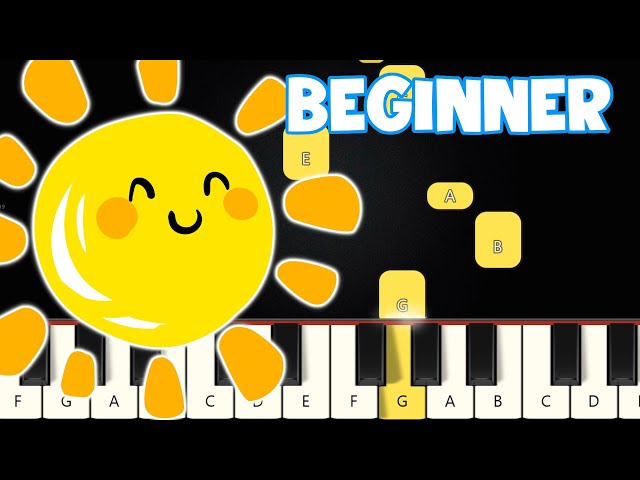 You Are My Sunshine - Folk Song | Beginner Piano Tutorial | Easy Piano class=