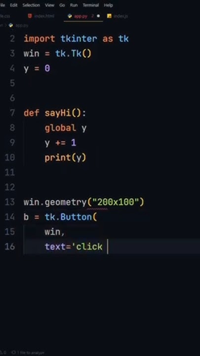 Python - Tkinter GUI onclick function #short #python #programming # ...