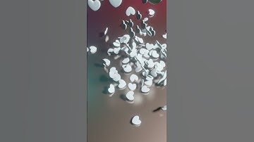 Falling Hearts Animation/I Love Always  #3d #animation #3danimation #shorts