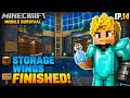 Minecraft Mobile Survival Ep.14 -- Storage Wings Finished! Underwater Build & Base Progress
