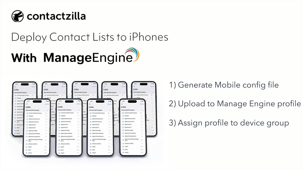 Deploy Contactzilla to iPhones via ManageEngine MDM
