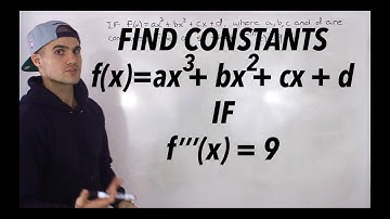 MCV4U (Unit 2 Test 2 Knowledge Question 3) - Find Constants in Function