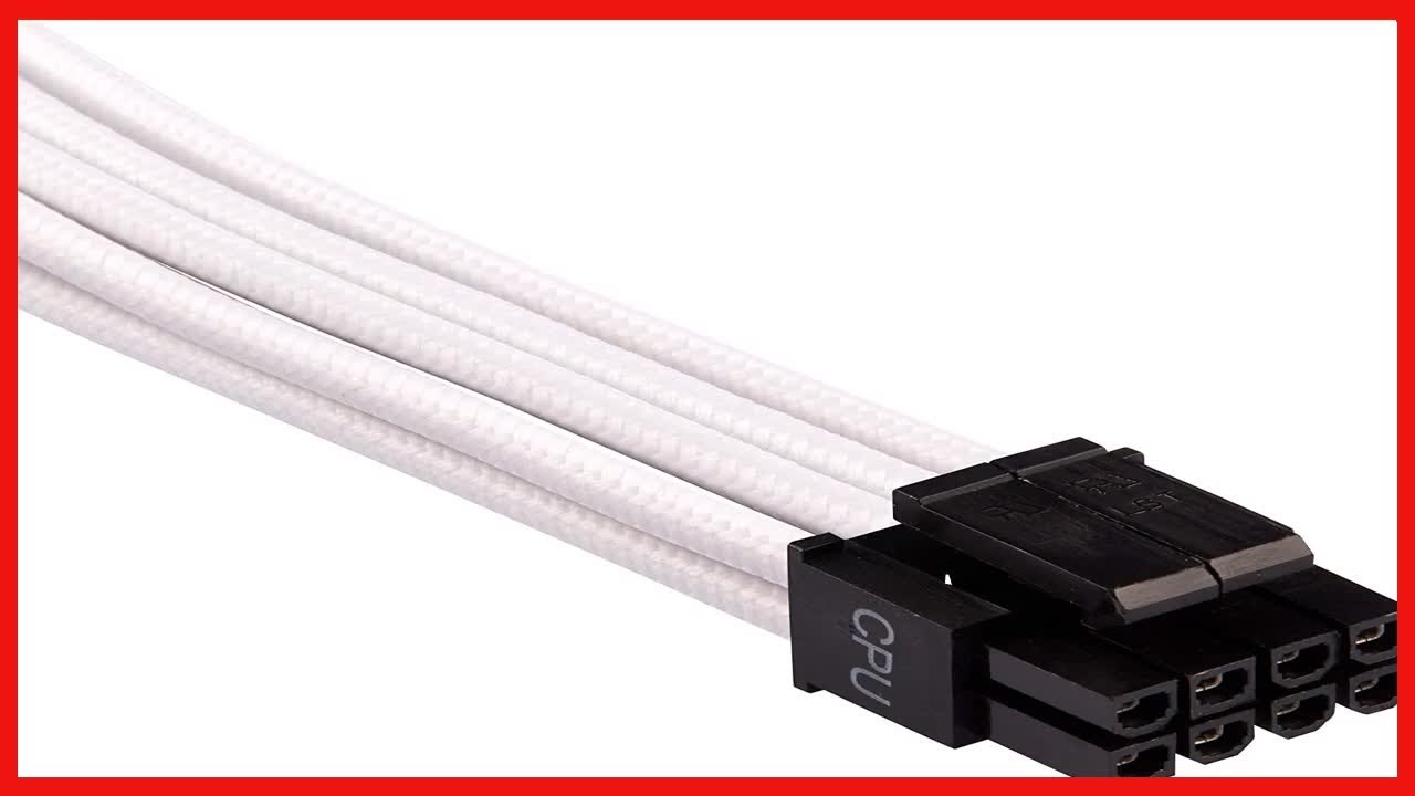 CORSAIR Premium Individually Sleeved PSU Cables Starter Kit – White, 2 Yr Warranty, for Corsair PSUs