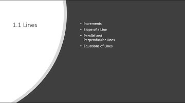 Pre Calculus - Lines