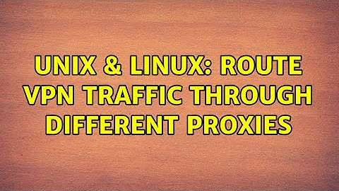 Unix & Linux: Route VPN traffic through different proxies
