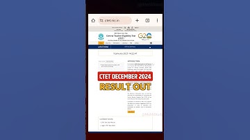 CTET DEC 2024 Result Out | Ctet Exam 2024 Result Out #ctet #result