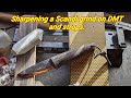Sharpening a scandi grind knife with dmt stones