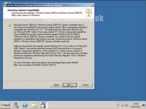 Setting Up a Domain Controller in Windows Server 2008 R2