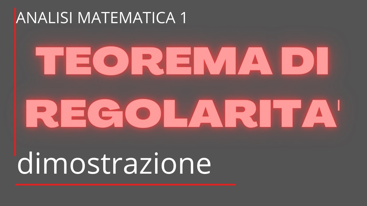 Teorema di regolarità per sottosuccessioni con dimostrazione