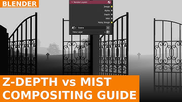 Z-Depth vs Mist Render Passes guide | Blender 4.1 Nodes Compositing