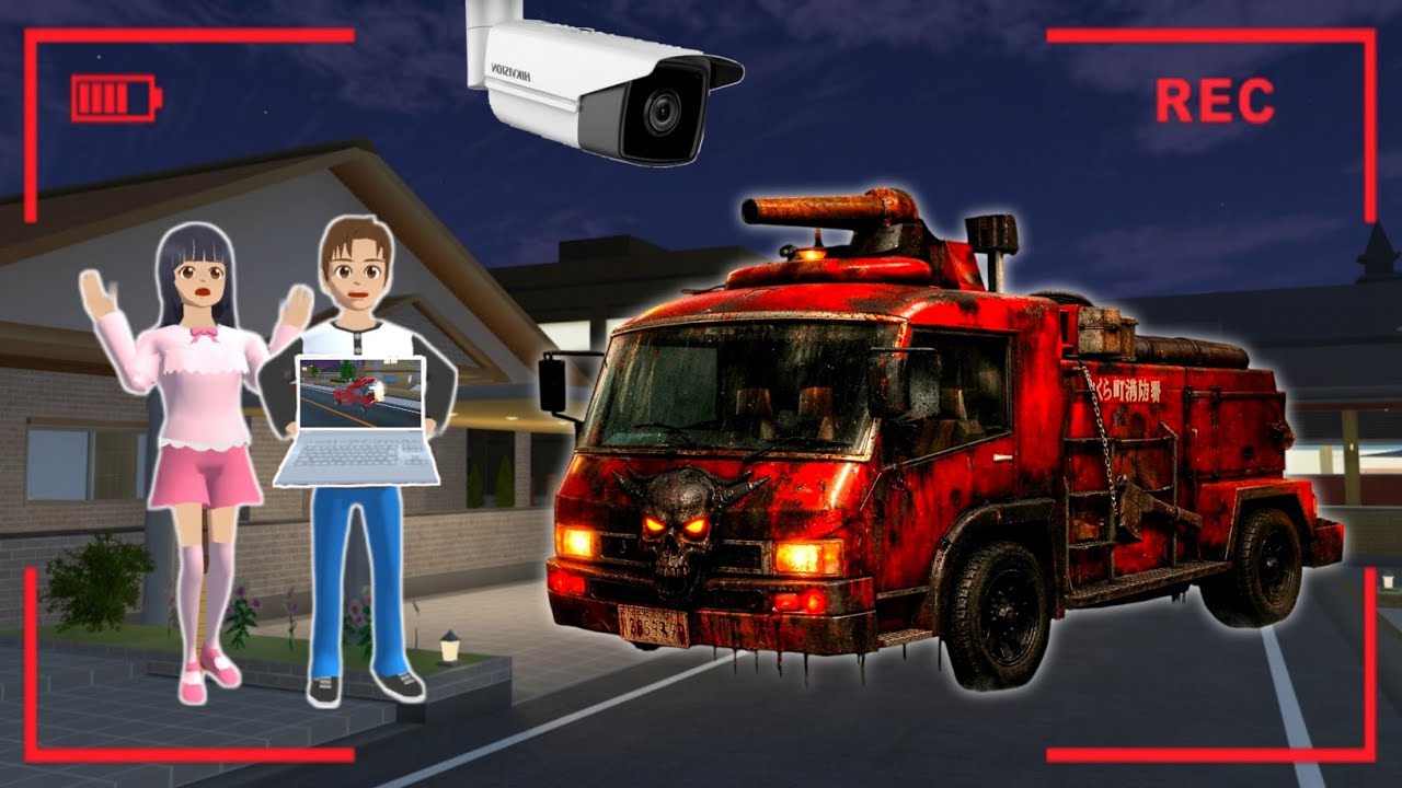 Yuta Mio Panik CCTV Merekam Anomali MOBIL TRUCK PEMADAM KEBAKARAN Berhantu 😱|Sakura School Simulator