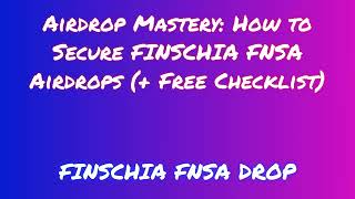 Get Free Finschia Fnsa Airdrop Learn How To Swap Or Sell Finschia Fnsa Airdrop