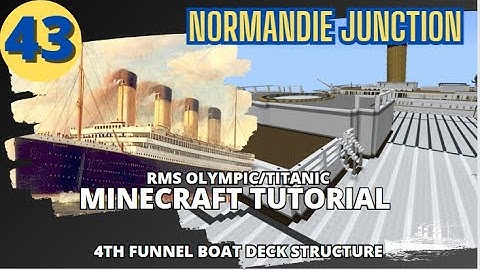 RMS Olympic/Titanic , 4:1 Scale,  Minecraft Tutorial. PART FORTY-THREE