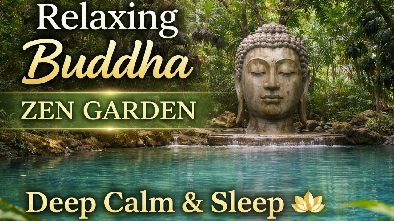 Relaxing Buddha Meditation Music 🌿 Zen Garden & Water Sounds for Deep ...
